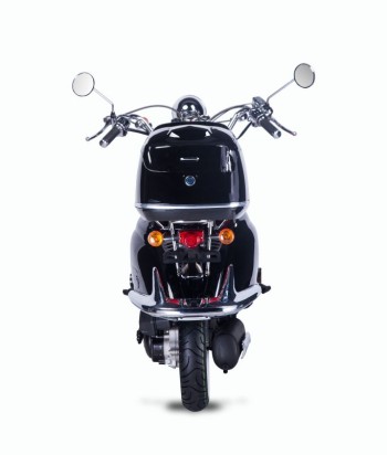 TECHNO CLASSIC 2.0 RETRO ROLLER 50ccm schwarz mit Topcase und roter Sitzbank