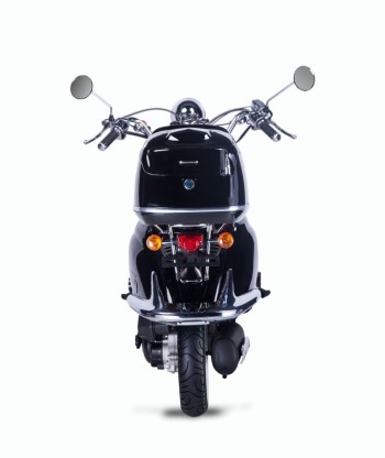 TECHNO CLASSIC 2.0 RETRO ROLLER 50ccm schwarz mit Topcase und schwarzer Sitzbank